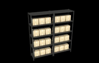 货架,书架,储物架3d模型