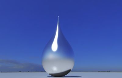 水滴雕塑设计3D模型