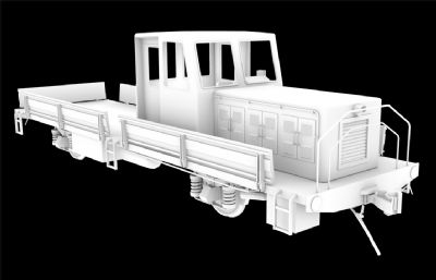 老式货运火车头3D模型,FBX,blend等格式