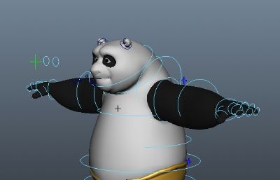熊猫,带绑定的熊猫Maya模型
