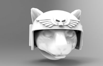 机械猫飞行员头部,敢死队头部3D打印模型