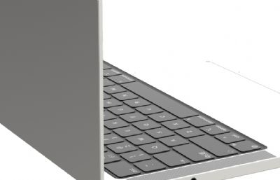 最新2021款Macbook Pro(14寸)笔记本电脑3D模型,3dm源文件+ksp渲染文件