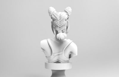 女子上半身雕像3D模型