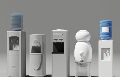 5款各种造型的饮水机3D模型
