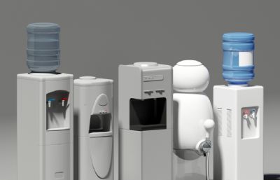 5款各种造型的饮水机3D模型