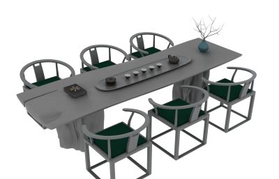 茶桌,餐桌,茶道3D模型