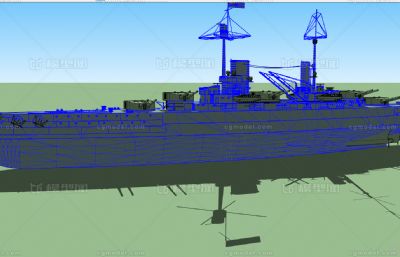 国王级战列舰su模型