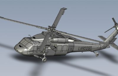 黑鹰直升机step格式模型