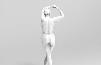 国外中老年妇女人体裸体姿势zbrush模型