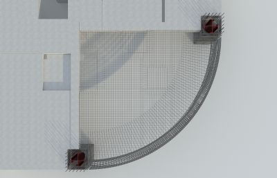 楼层钢筋施工现场3D模型