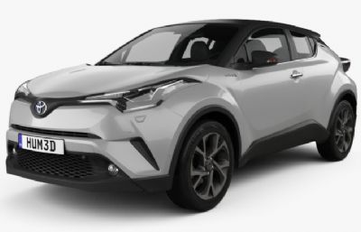 2017款进口Toyota C-HR SUV汽车3D模型,corona渲染