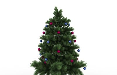 精细圣诞树3D模型
