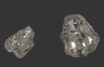 陨石,石头3D模型