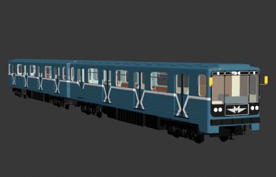 老式地铁列车3D模型