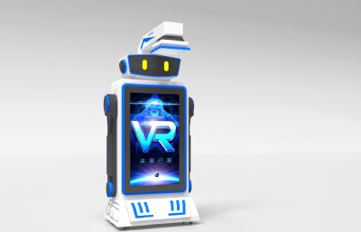 VR机器人,智能语音服务机器人3D模型