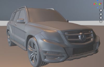 奔驰GLK 350 SUV汽车3D模型,fbx,blend等格式