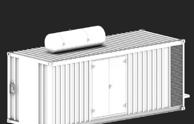 集装箱空调房,移动式出租房3D模型