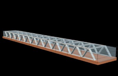 天桥通道,走廊3D模型