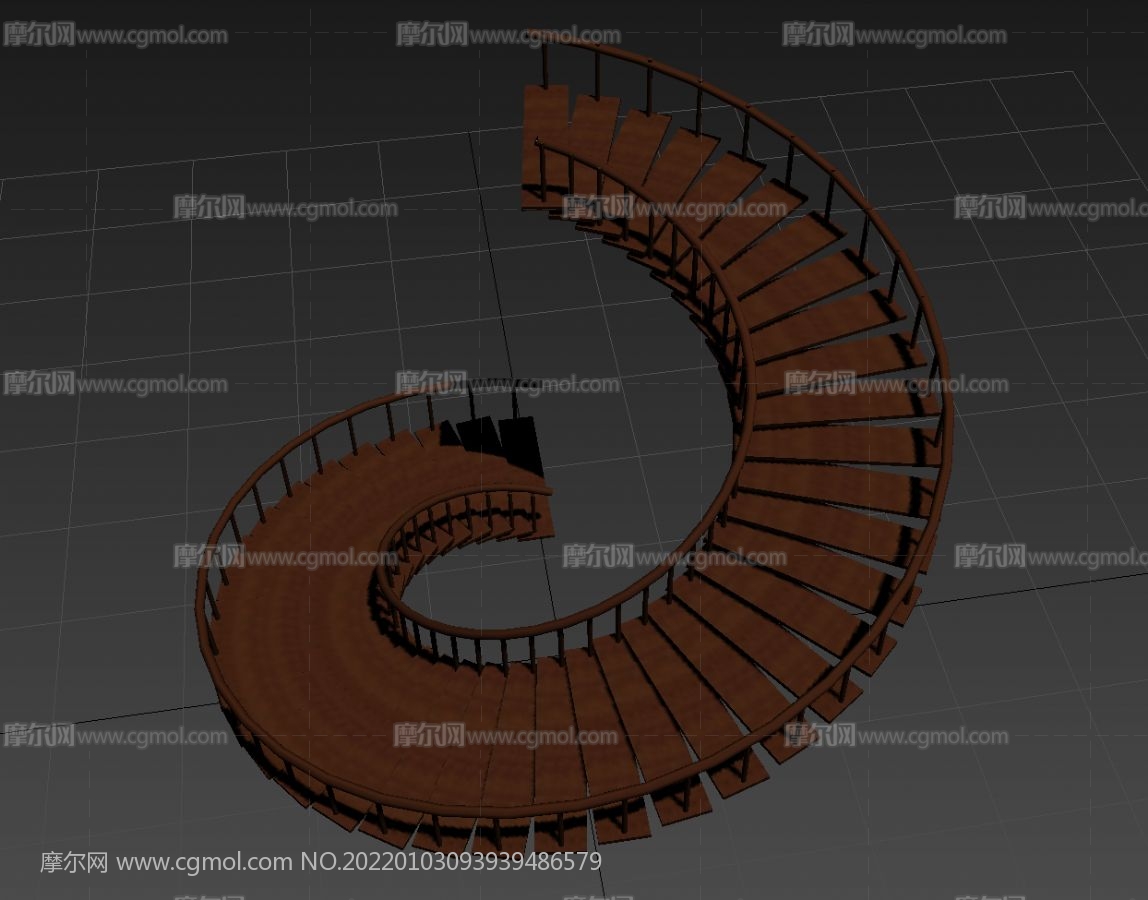 螺旋楼梯,旋转楼梯3D模型