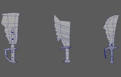 三把刀maya3D模型