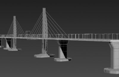 港珠澳大桥部分桥段3D,MAX FBX OBJ STL模型