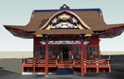 东南亚寺庙建筑SU模型