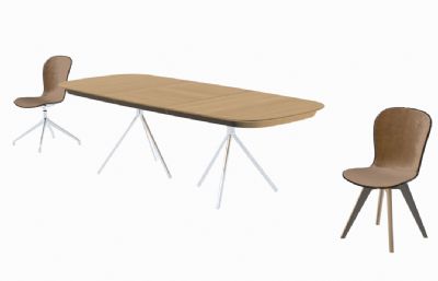 伊姆斯椅,餐桌餐椅组合3D模型,MAX,FBX等格式