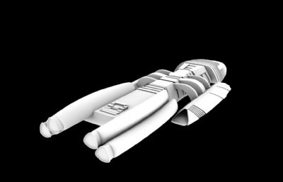 飞船,战舰飞行器Maya模型白模
