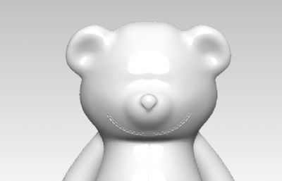 缝合瓷器熊玩偶OBJ模型