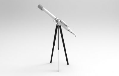天文望远镜3D模型,3DS格式