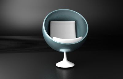 圆球椅子,个性椅maya模型