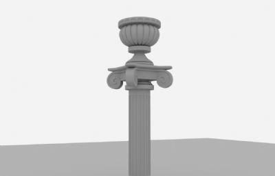 罗马柱,石柱maya模型