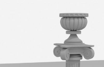 罗马柱,石柱maya模型