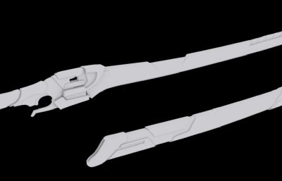 次世代刀+刀鞘3D模型白模