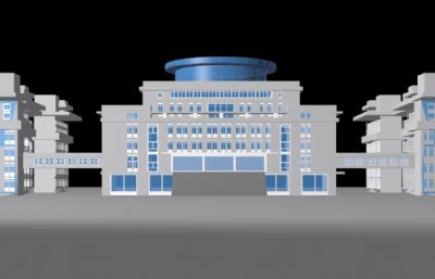 大学交流中心大楼模型