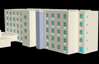 学院大学宿舍楼,教学楼模型