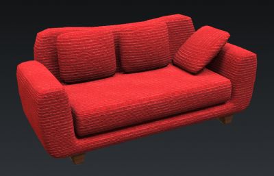Q版双人沙发3D模型