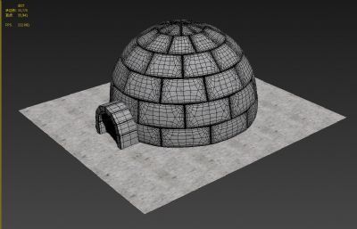 雪屋堡垒建筑3D模型