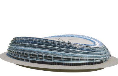 冰丝带国家速滑体育馆3D模型,corona渲染