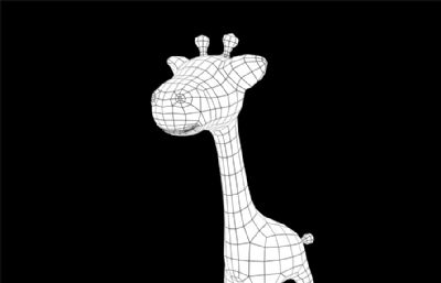 卡通长颈鹿maya模型,FBX格式
