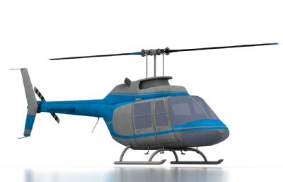 直升机建模3D模型,带贴图
