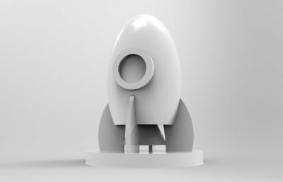 Q版火箭摆件STL模型