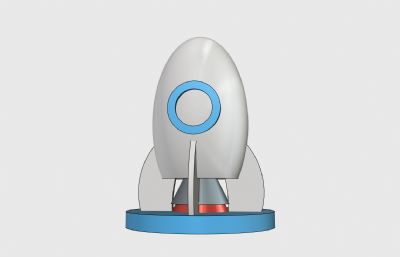Q版火箭摆件STL模型