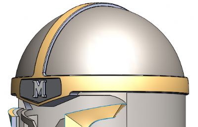 星战曼达洛头盔solidworks模型,无零件