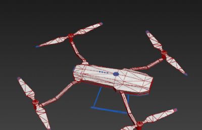 简单无人机3D模型低模