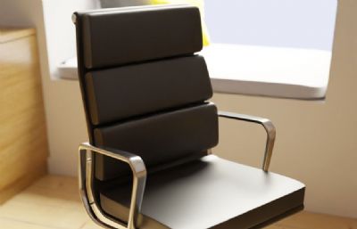 皮质办公椅,高低椅模型,blend,fbx格式