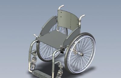 轮椅模型3D图纸,Solidworks设计