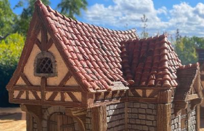 欧洲中古酒馆模型3D打印图纸
