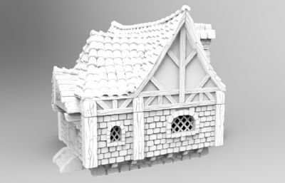 欧洲中古酒馆模型3D打印图纸