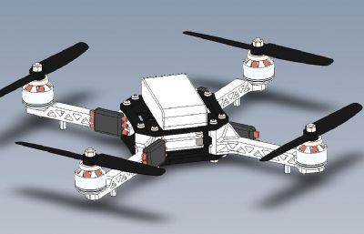 四轴飞行器,无人机solidworks数模图纸